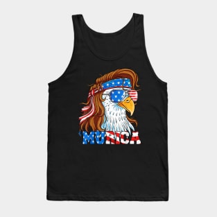 Murica Eagle 4Th Of July Mullet American Flag Usa Patriotic Tank Top